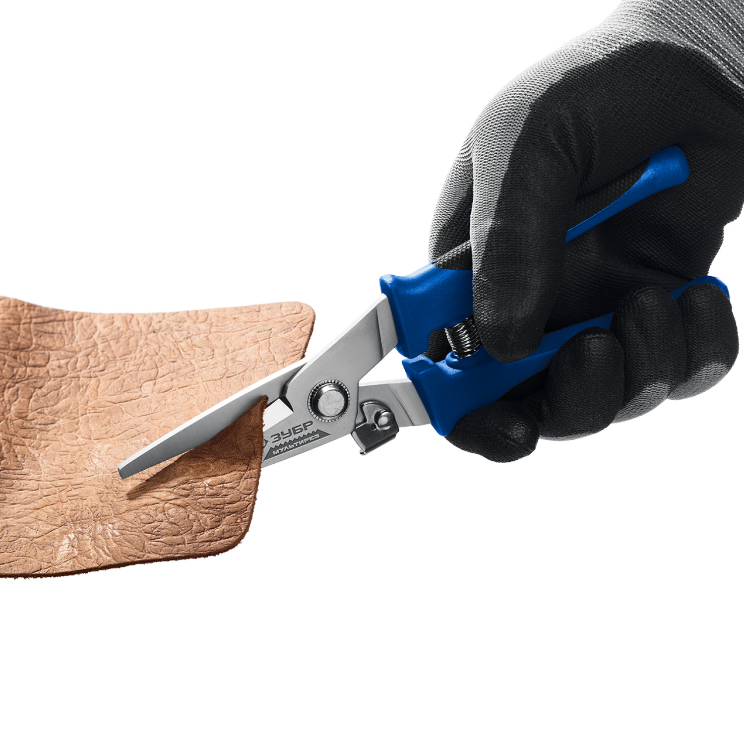 ЗУБР МУЛЬТИРЕЗ, 200 мм, универсальные технические ножницы, Профессионал (23215) — фото 12