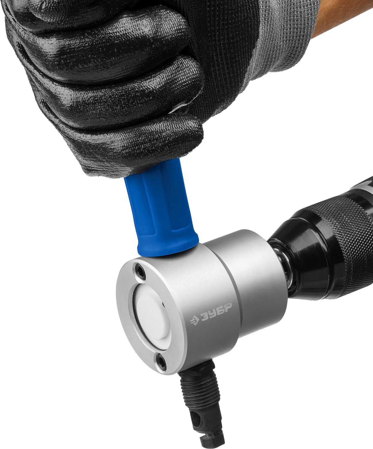 ЗУБР Сверчок, насадка-ножницы для реза листового металла, Профессионал (23293) — фото 3