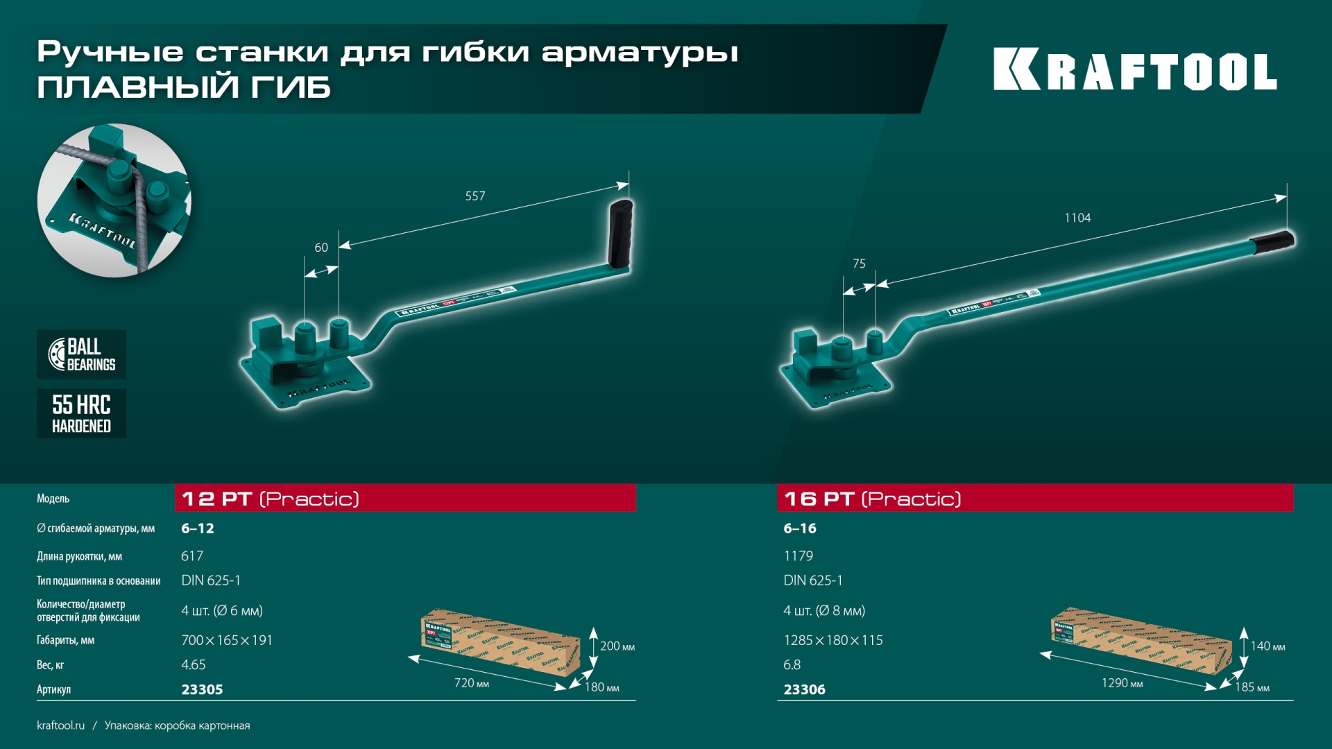 KRAFTOOL 12 PT, плавный гиб, на подшипнике, ручной станок для гибки арматуры (23305) — фото 12