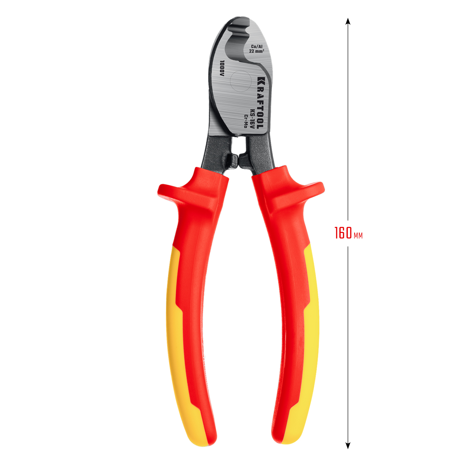 KRAFTOOL KS-16V, 1000 В, d 9мм, 160мм, диэлектрический кабелерез (23333-16V) — фото 6