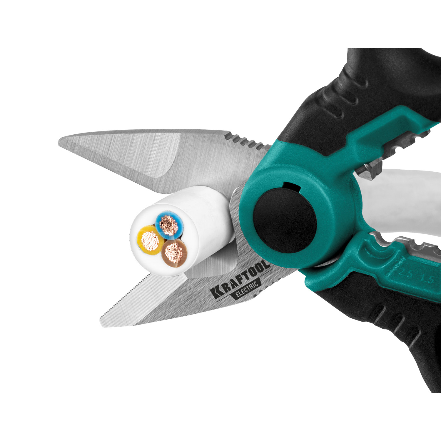 KRAFTOOL ELECTRIC, 4 в 1, 160 мм, с чехлом, ножницы электрика (23356) — фото 10