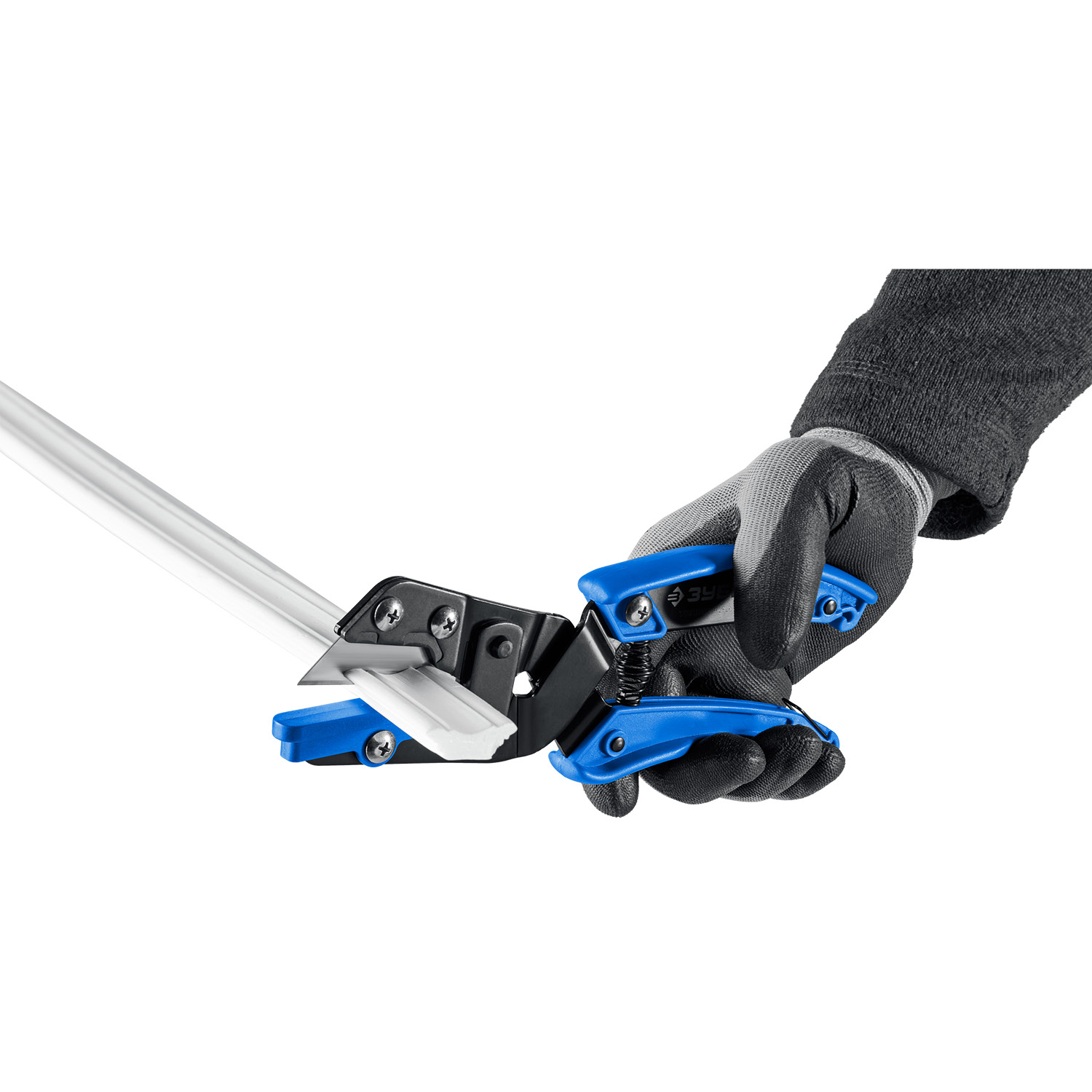 ЗУБР Универсал, для пластмассовых и резиновых профилей, угловые ножницы со сменным трапециевидным лезвием, Профессионал (23371) — фото 11