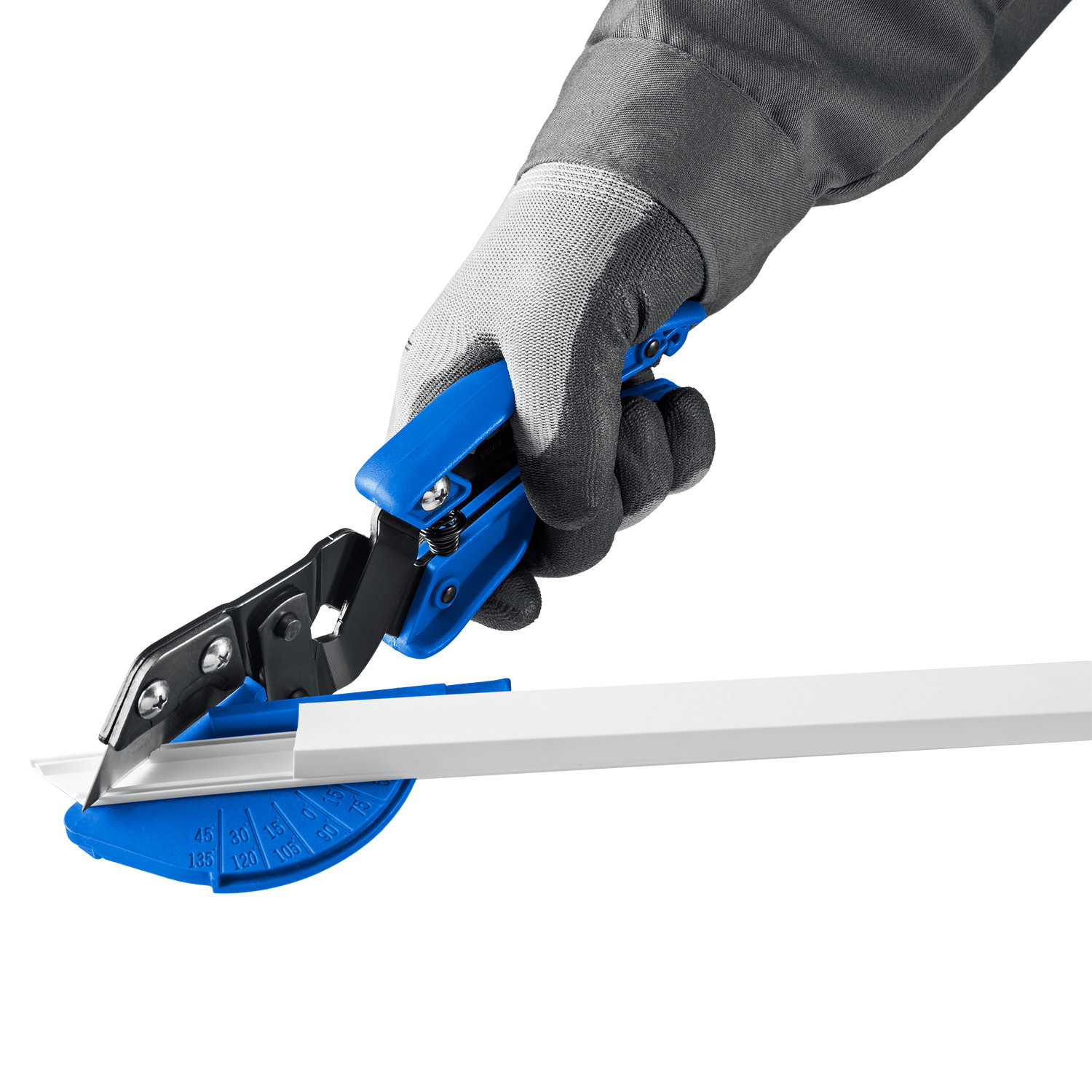 ЗУБР Универсал, для пластмассовых и резиновых профилей, угловые ножницы со сменным трапециевидным лезвием, Профессионал (23371) — фото 14