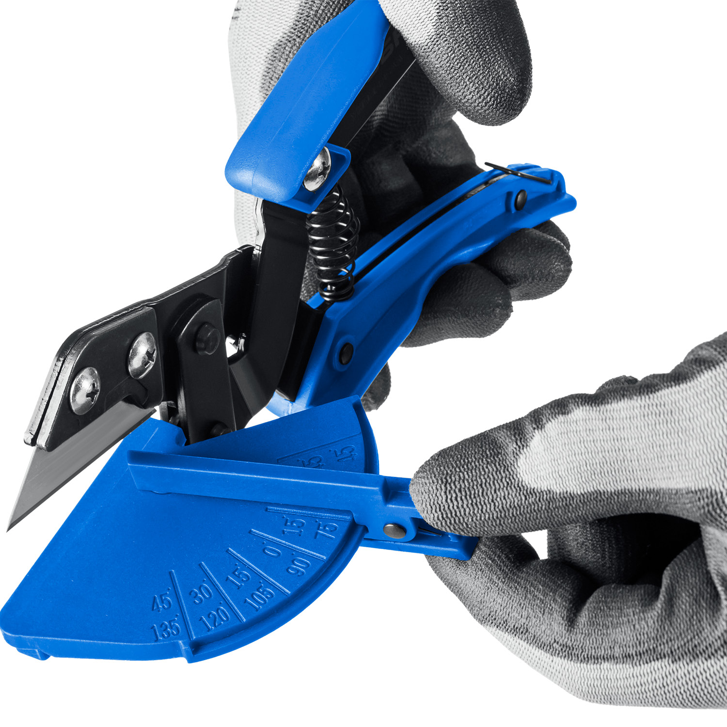 ЗУБР Универсал, для пластмассовых и резиновых профилей, угловые ножницы со сменным трапециевидным лезвием, Профессионал (23371) — фото 18