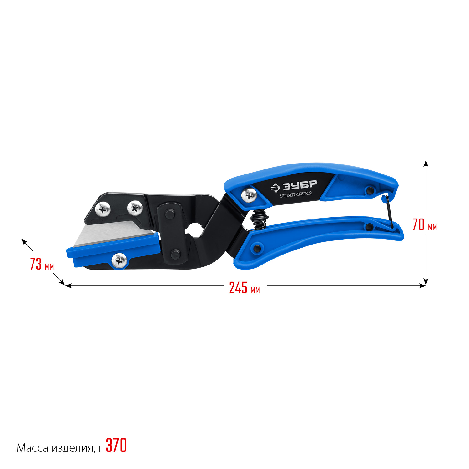 ЗУБР Универсал, для пластмассовых и резиновых профилей, угловые ножницы со сменным трапециевидным лезвием, Профессионал (23371) — фото 20
