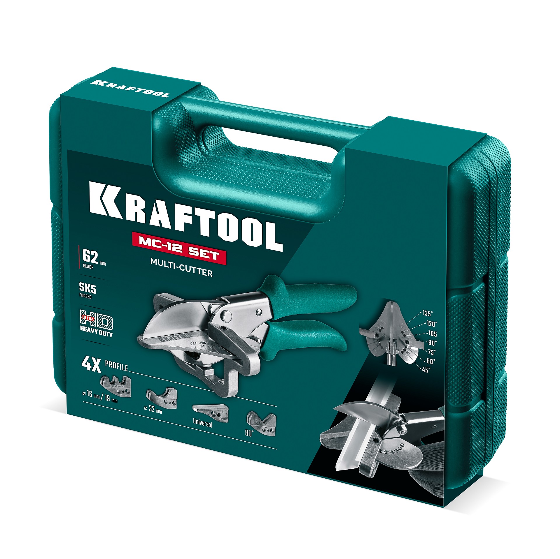 KRAFTOOL MC-12, для различных профилей из пластика и резины, с набором сменных губок, угловые ножницы (23372-12) — фото 6