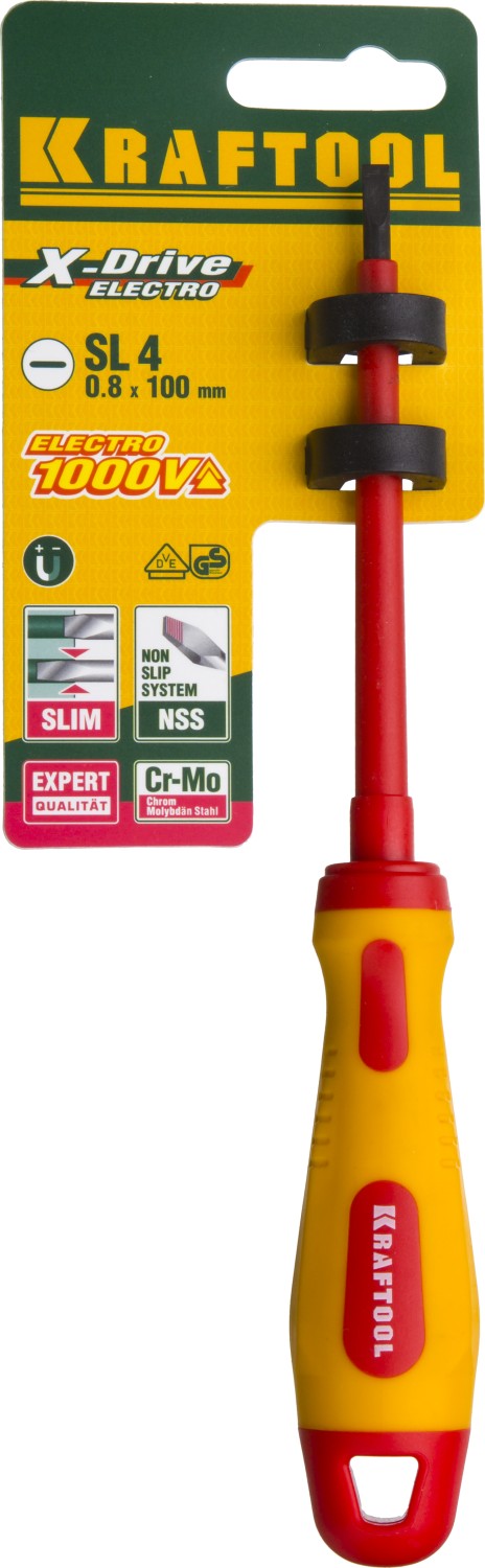 KRAFTOOL SL4 х 100 мм, высоковольтная отвертка (250083-4.0-100) — фото 3
