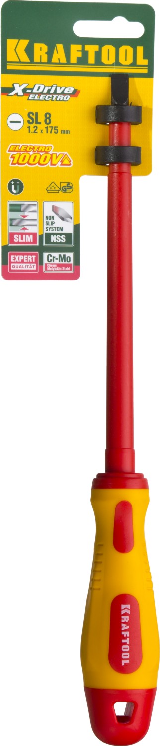 KRAFTOOL SL8 х 175 мм, высоковольтная отвертка (250083-8.0-175) — фото 3