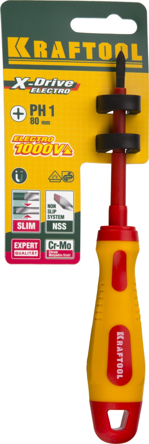 KRAFTOOL PH1 х 80 мм, высоковольтная отвертка (250084-1-080) — фото 3