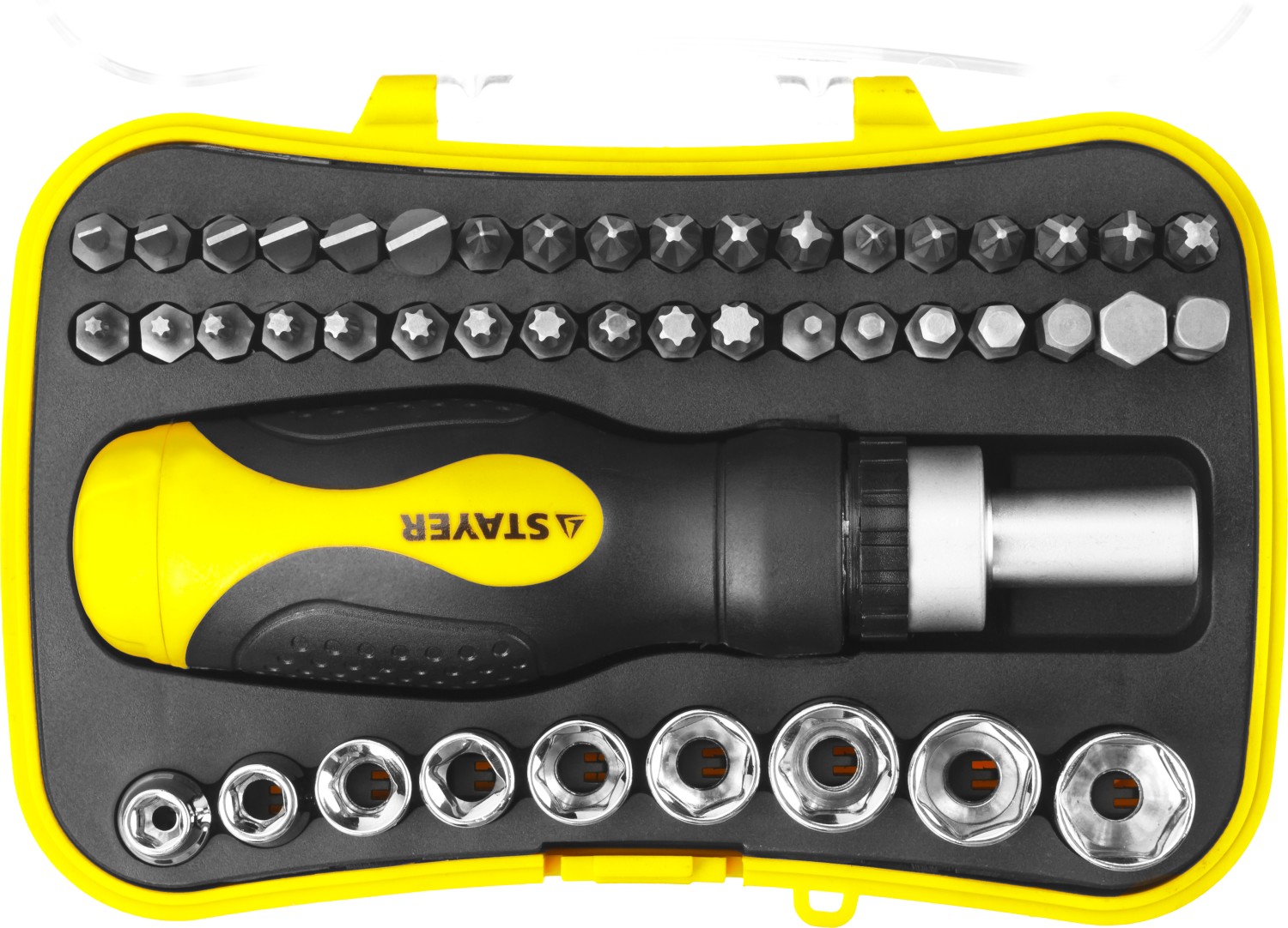 STAYER Compact-46, 46 предм., реверсивная отвертка с насадками (25084-H46) — фото 2