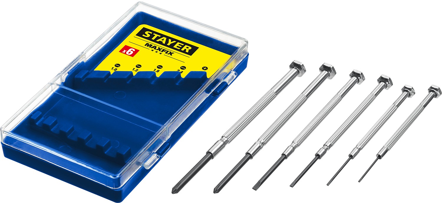 STAYER 6 предм., часовые отвертки (2560-H6) — фото 2
