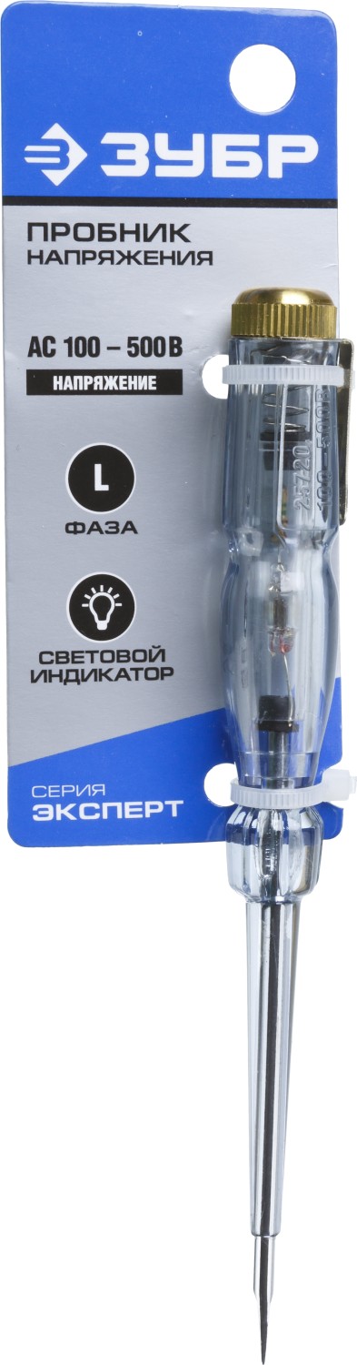 ЗУБР 100 - 500 В, 140 мм, электрический пробник (25720) — фото 3