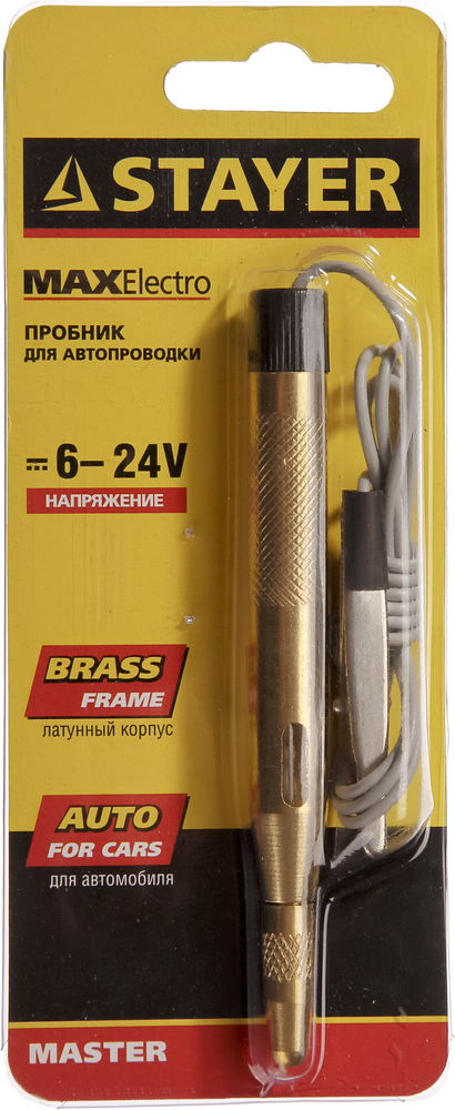 STAYER MAXElectro, 6 - 24 В, 110 мм, электрический пробник для автопроводки (2574) — фото 2