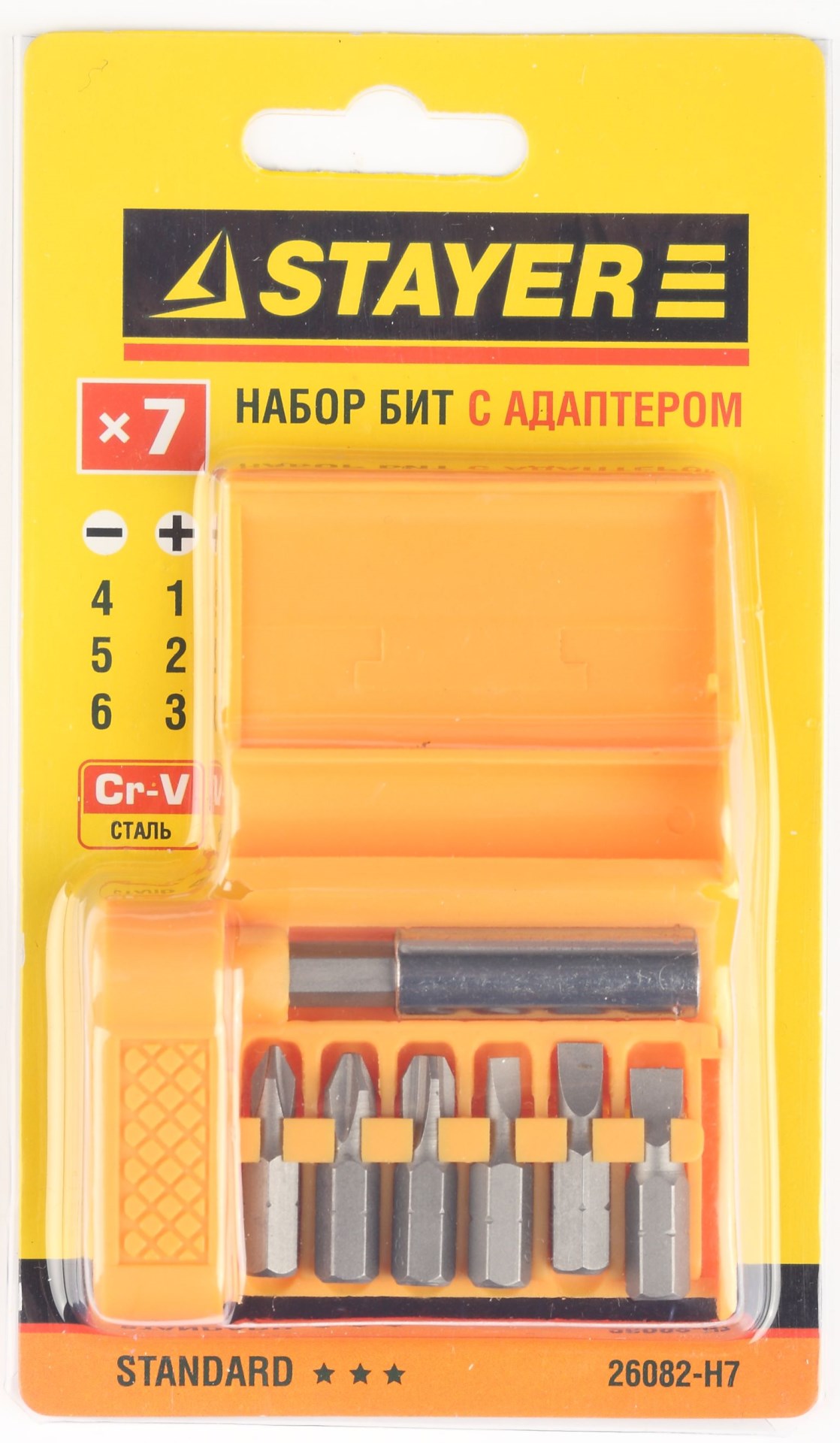 STAYER 7 шт, набор бит с магнитным адаптером (26082-H7) — фото 2