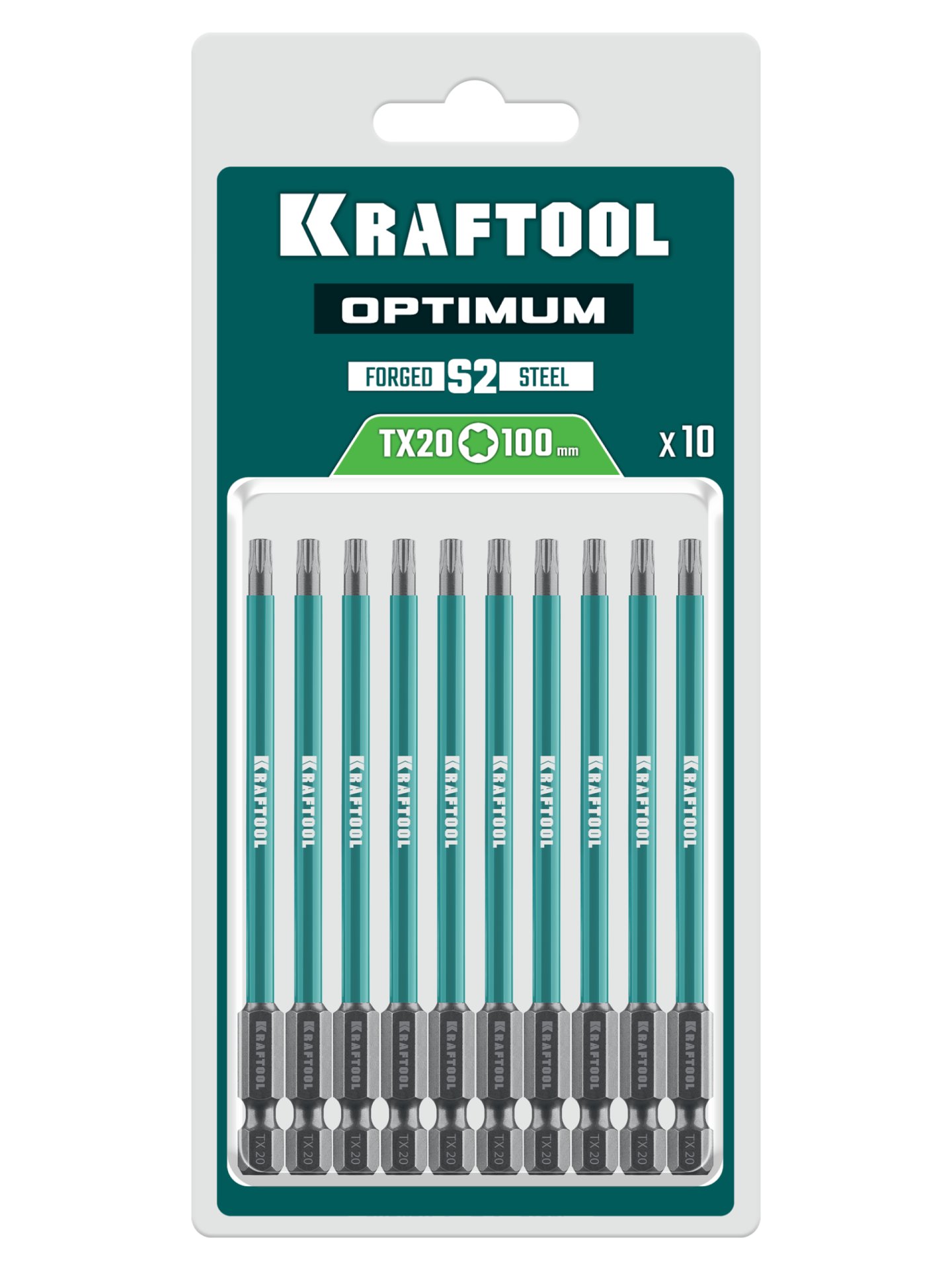 KRAFTOOL OPTIMUM TX 20, 100 мм, 10 шт, биты (26126-20-100-S10) — фото 2