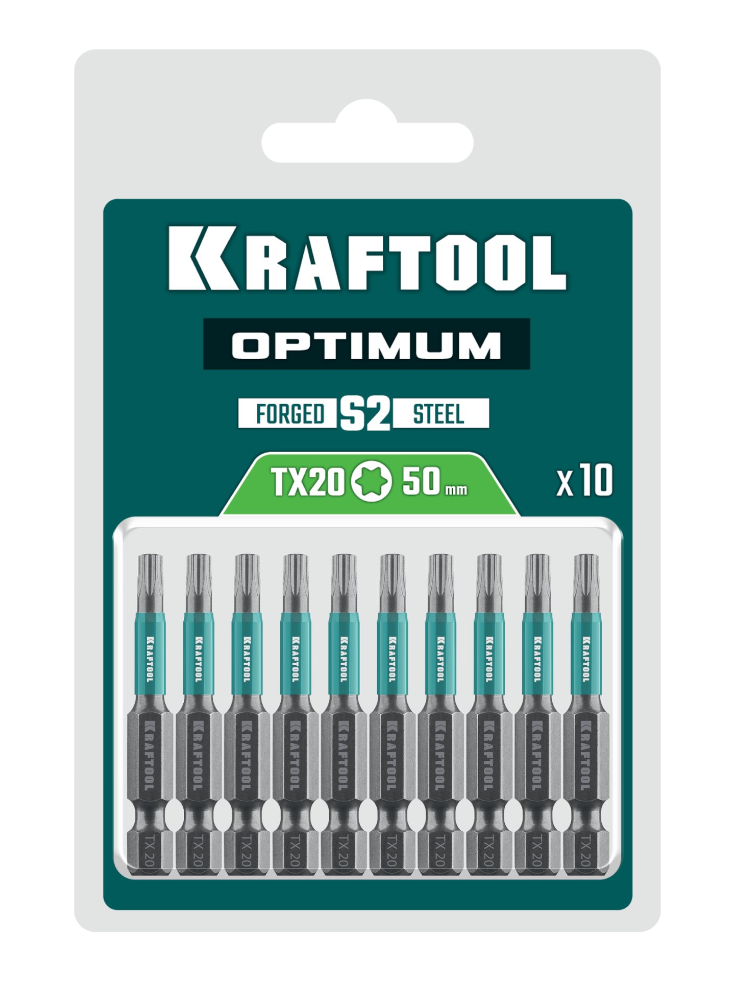 KRAFTOOL OPTIMUM TX 20, 50 мм, 10 шт, биты (26126-20-50-10) — фото 2