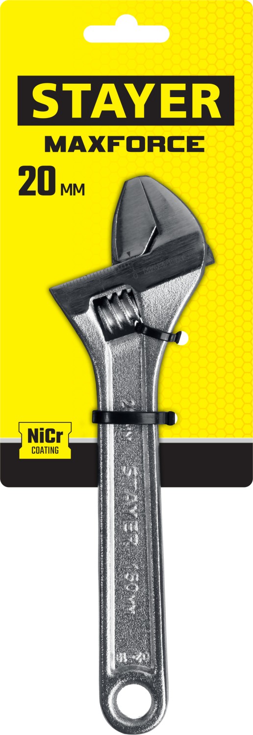 STAYER MAXFORCE, 150/20 мм, разводной ключ (2725-15) — фото 4