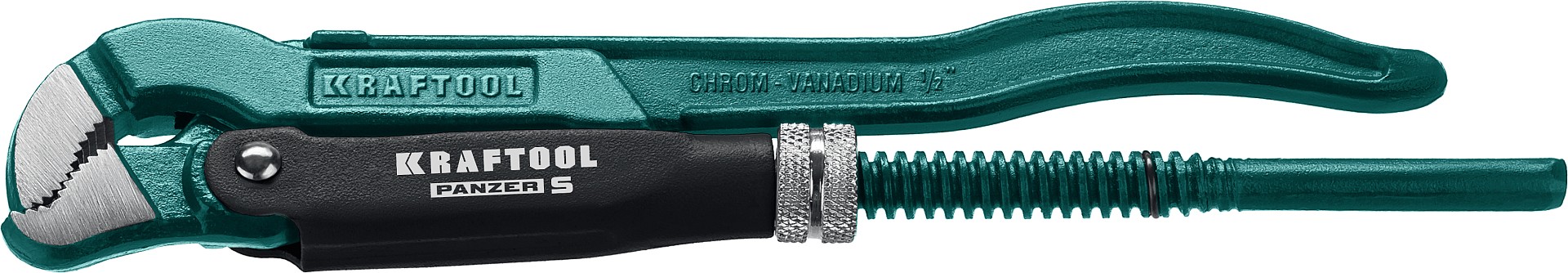 KRAFTOOL PANZER-S, №0, 1/2″, 240 мм, трубный ключ с изогнутыми губками (2733-05)
