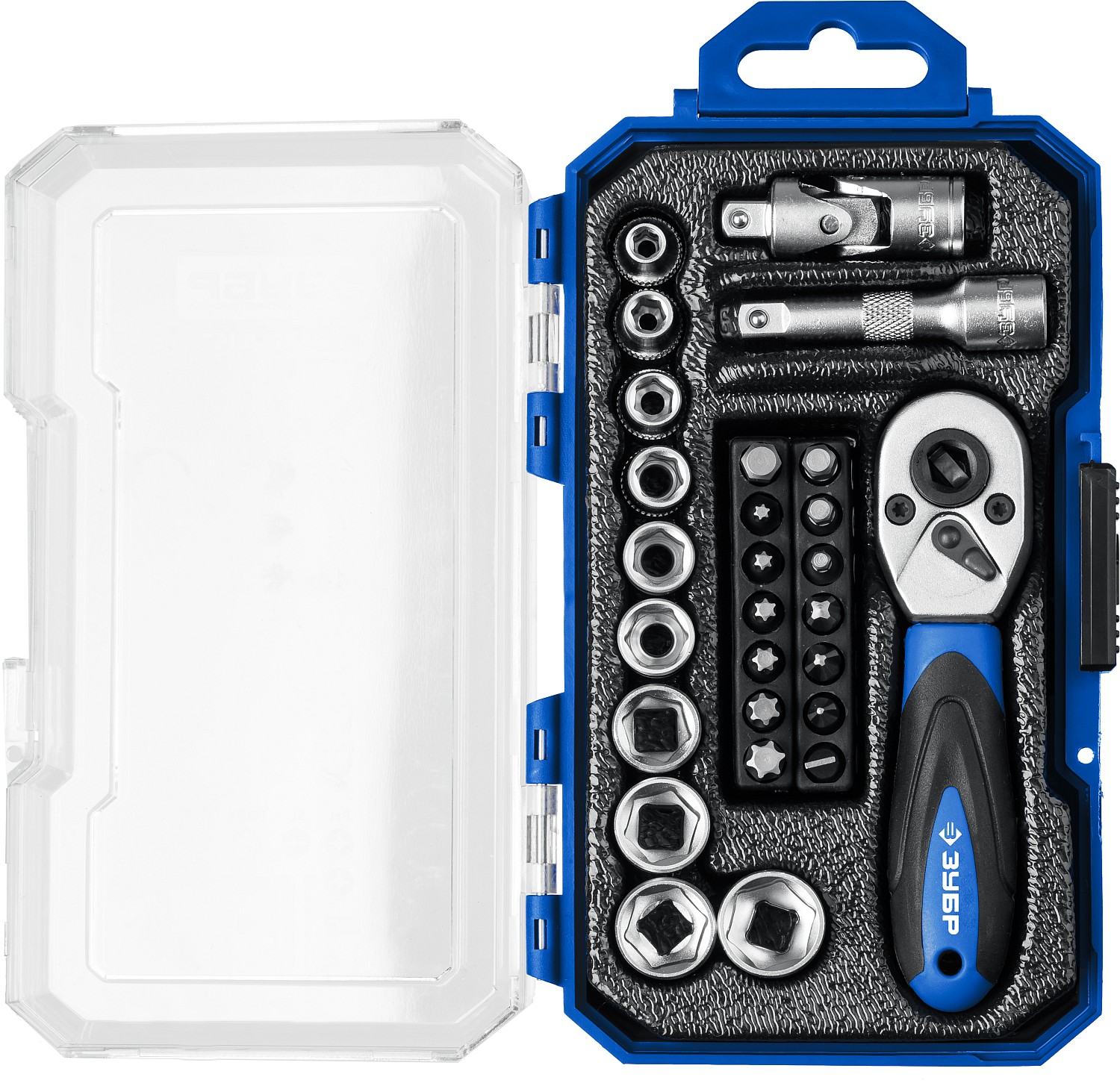 ЗУБР Компакт-27, 27 предм., универсальный набор инструмента, Профессионал (27642-H27) — фото 2