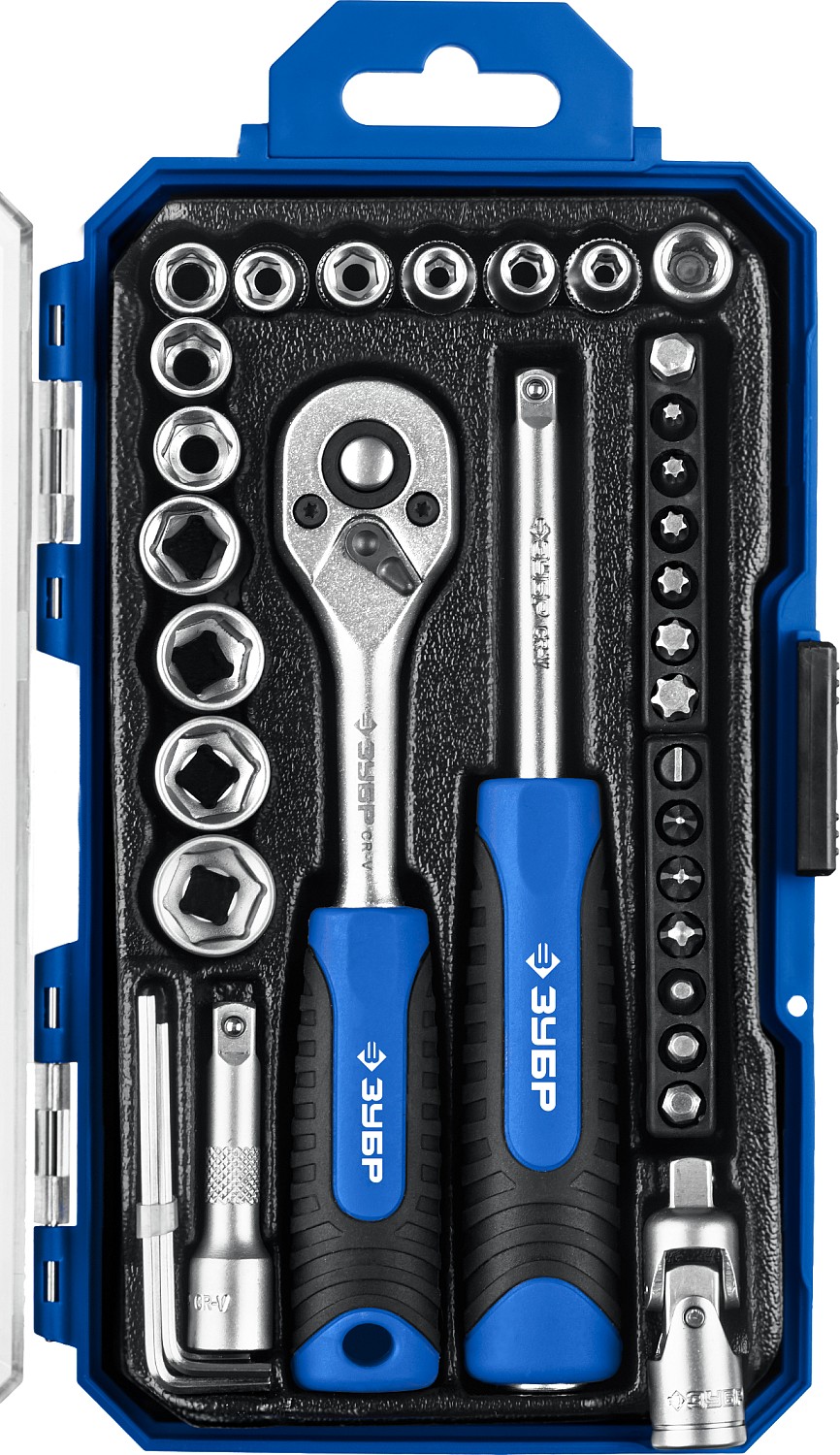 ЗУБР Компакт-35, 35 предм., универсальный набор инструмента, Профессионал (27642-H35) — фото 2