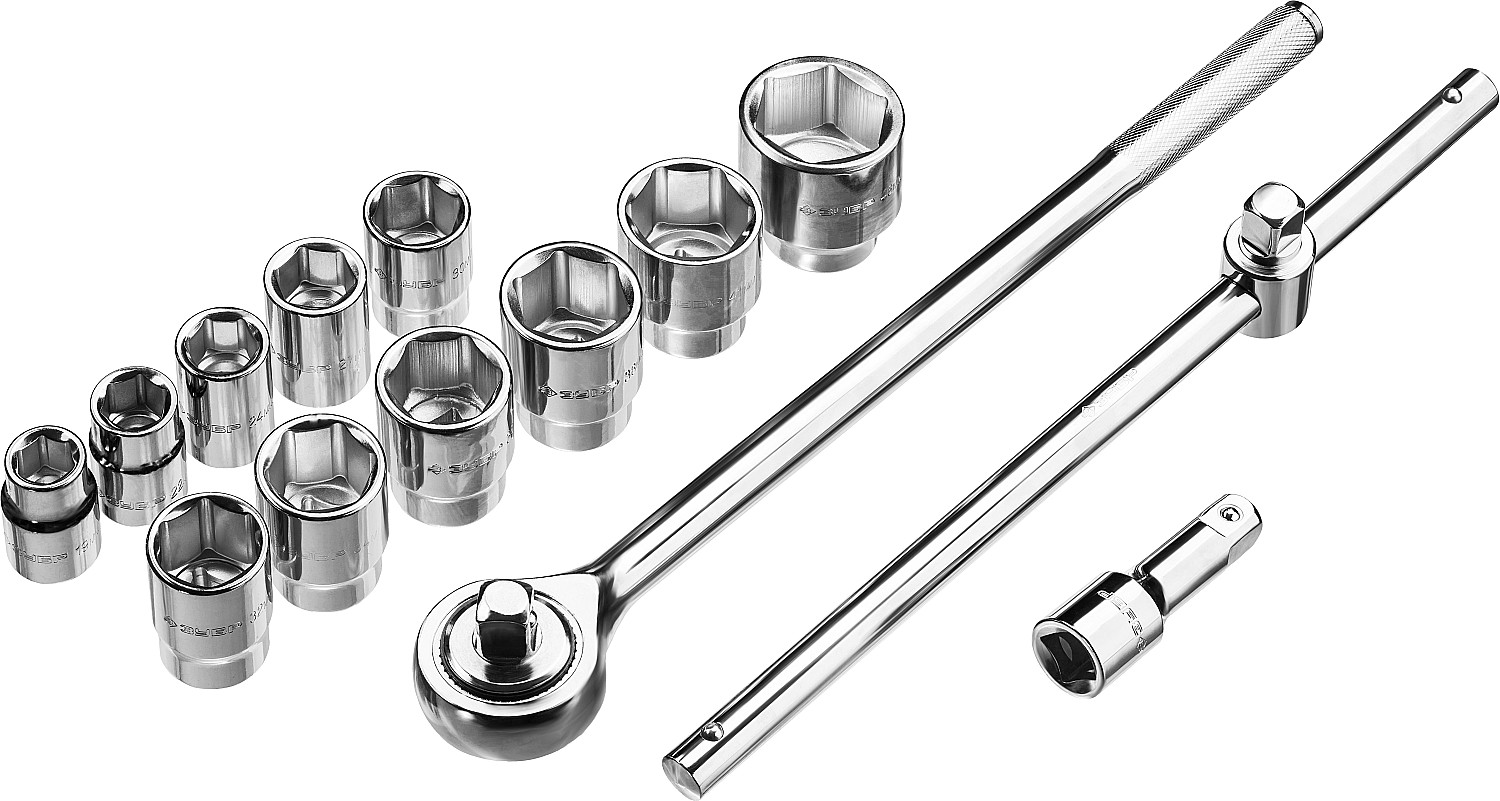 ЗУБР НКТ-14, 14 предм., (3/4″), набор инструмента для крупногабаритной техники, Профессионал (27660-H14) — фото 2