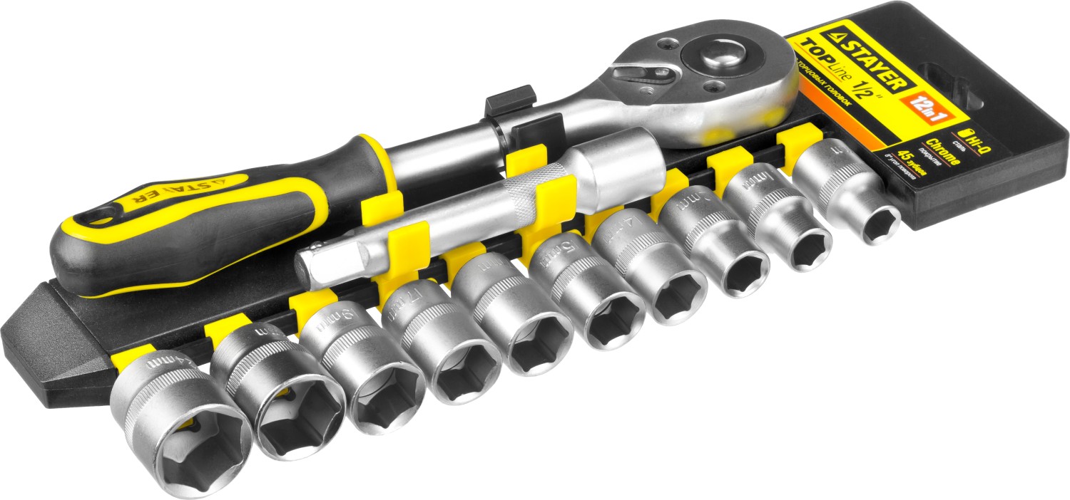 STAYER RSS 12L, 12 предм., (1/2″), набор торцовых головок (27750-H12) — фото 2