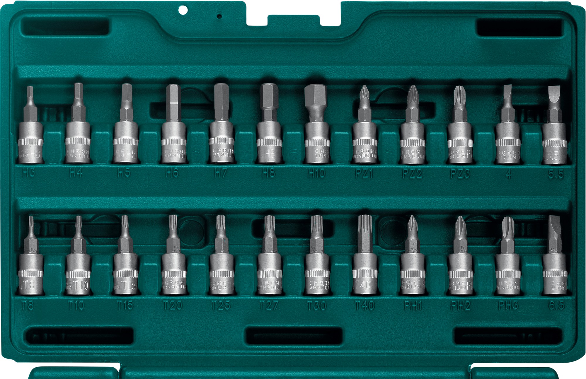 KRAFTOOL X-Drive, 57 предм., (1/4″), универсальный набор инструмента (27885-H57) — фото 3