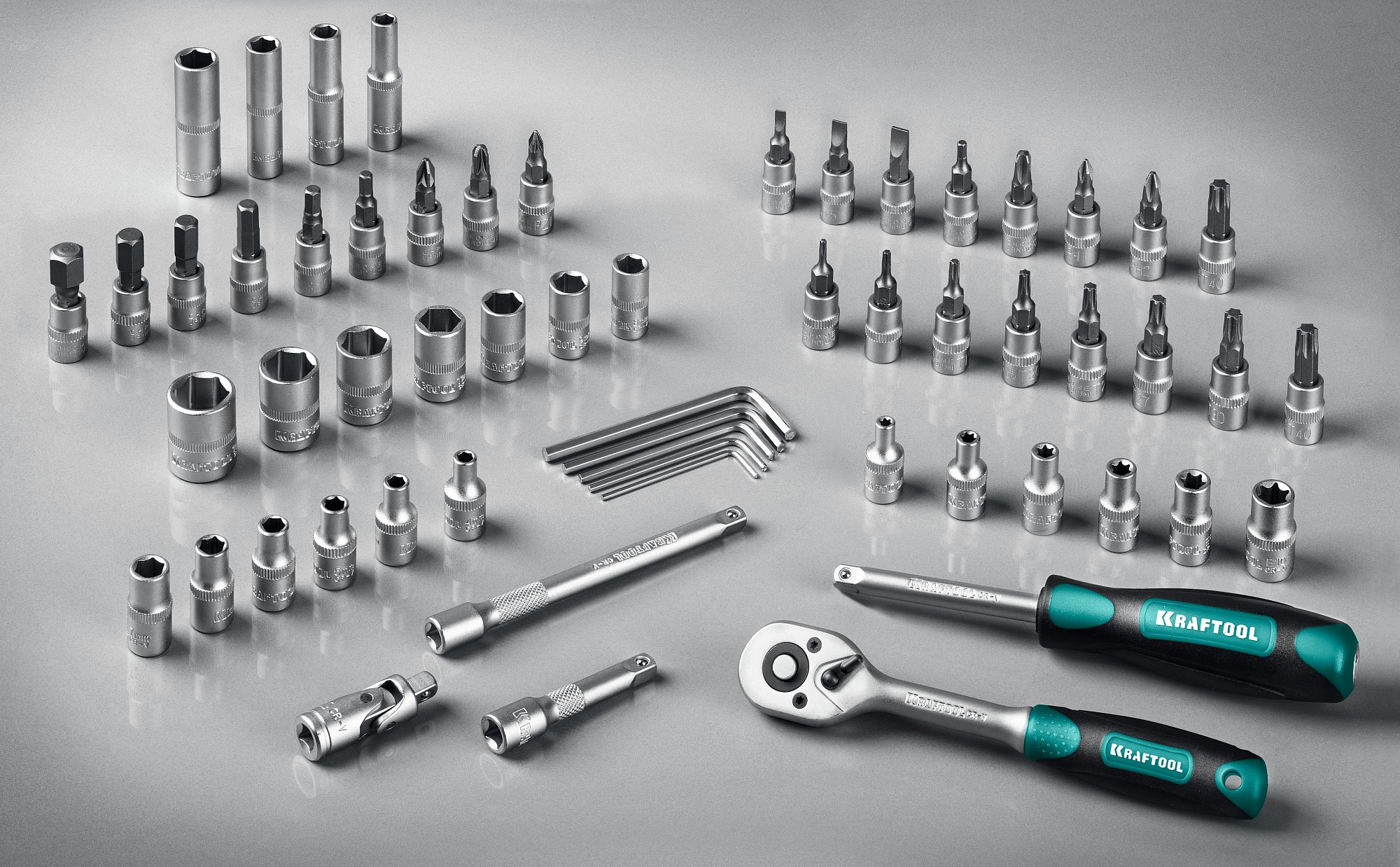 KRAFTOOL X-Drive, 57 предм., (1/4″), универсальный набор инструмента (27885-H57) — фото 10
