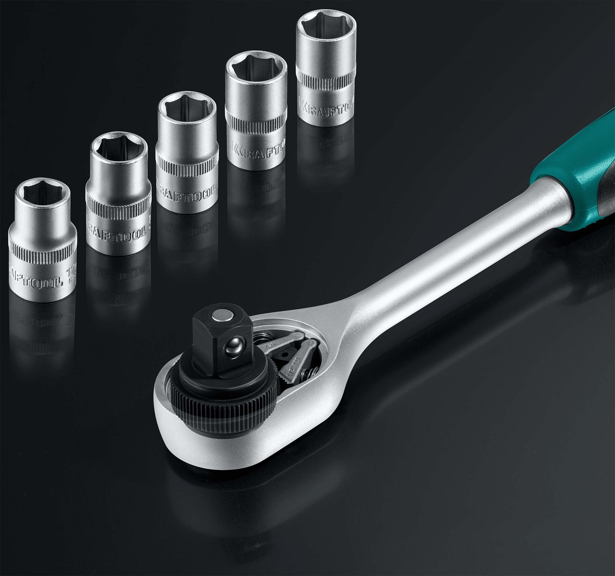 KRAFTOOL X-Drive 108, 108 предм., (1/2″+3/8″+1/4″), универсальный набор инструмента (27888-H108) — фото 6