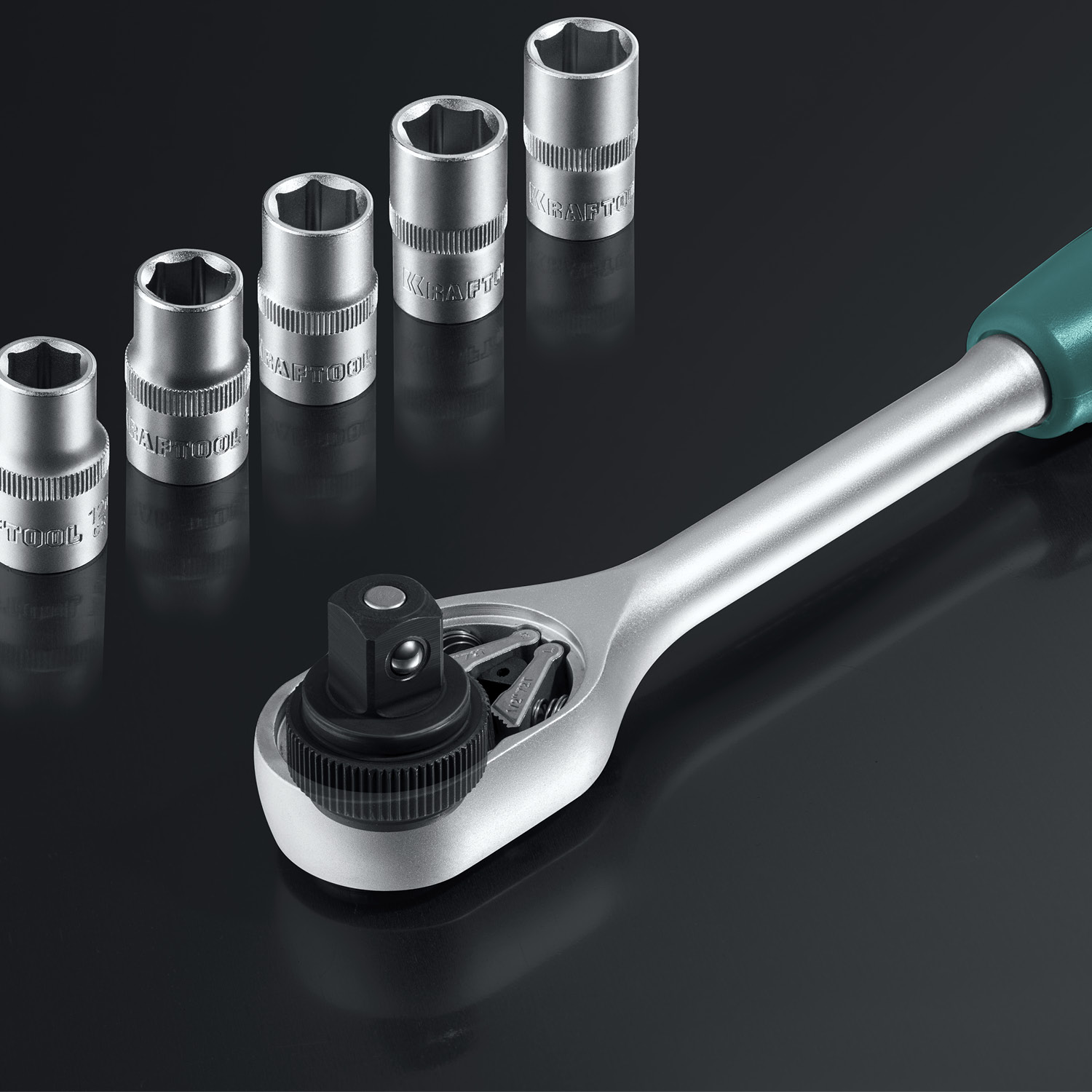 KRAFTOOL EXTREM-76, 76 предм., (1/2″+3/8″+1/4″), универсальный набор инструмента (27889-H76) — фото 11