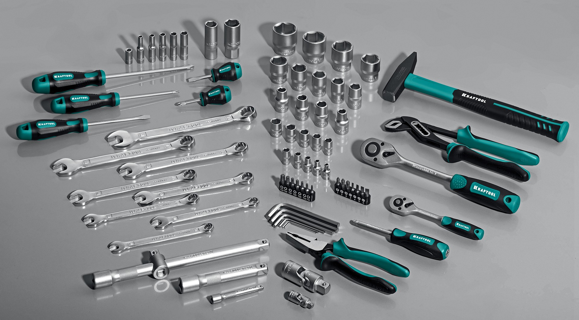 KRAFTOOL EXTREM-76, 76 предм., (1/2″+3/8″+1/4″), универсальный набор инструмента (27889-H76) — фото 10