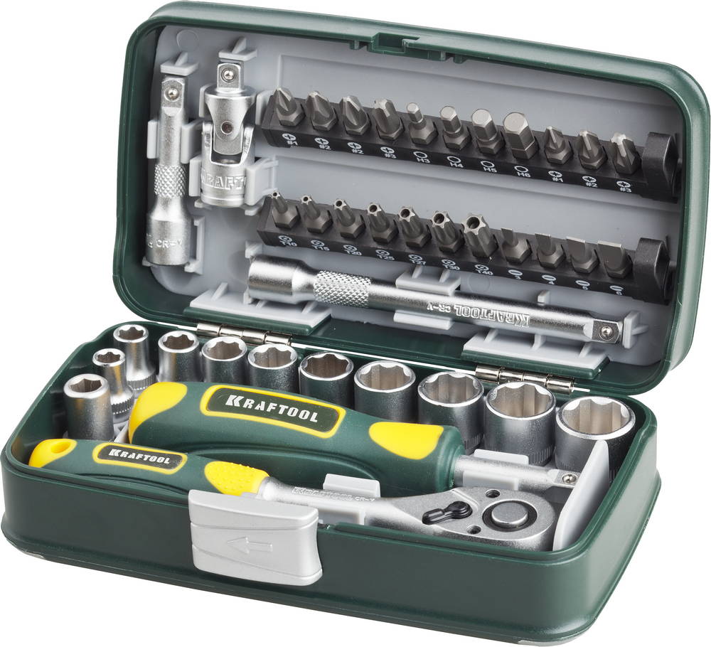 KRAFTOOL X-Drive 38, 38 предм., универсальный набор инструмента (27970-H38) — фото 2