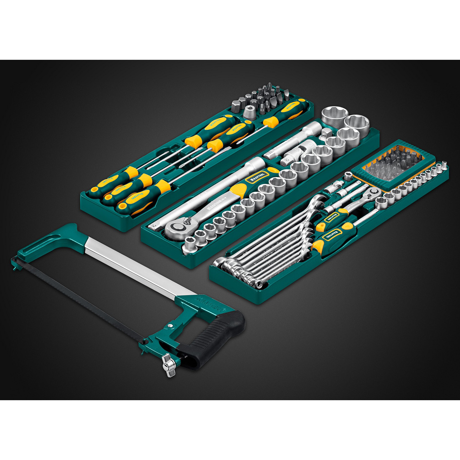 KRAFTOOL GRAND-131, 131 предм., (1/2″+1/4″), универсальный набор инструмента (27978-H131) — фото 6