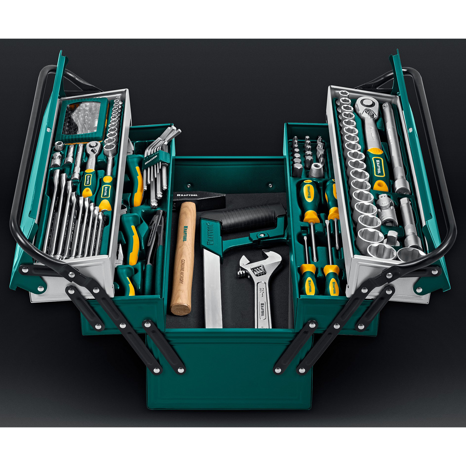 KRAFTOOL GRAND-131, 131 предм., (1/2″+1/4″), универсальный набор инструмента (27978-H131) — фото 8