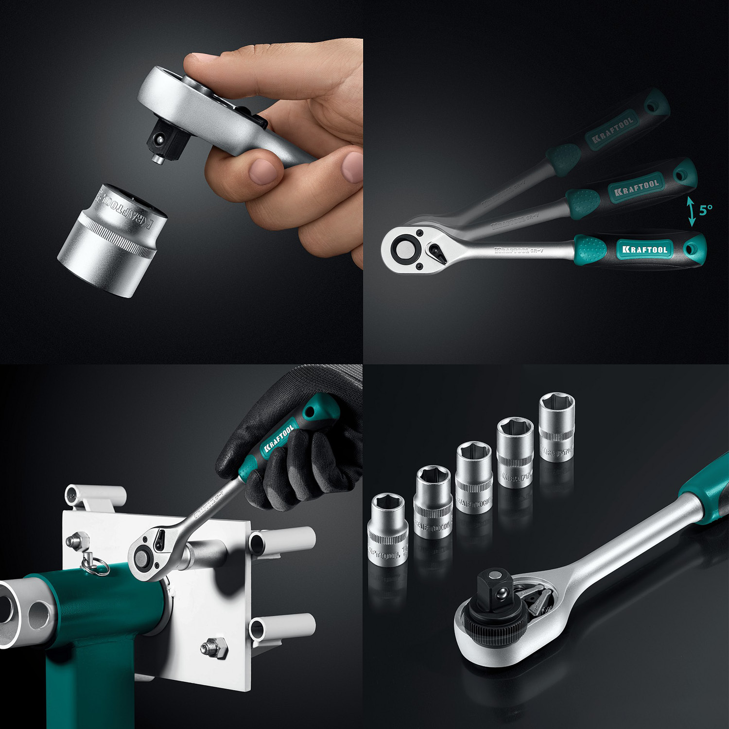 KRAFTOOL GRAND-99, 99 предм., (1/2″+1/4″), Универсальный набор инструмента (27978-H99) — фото 8