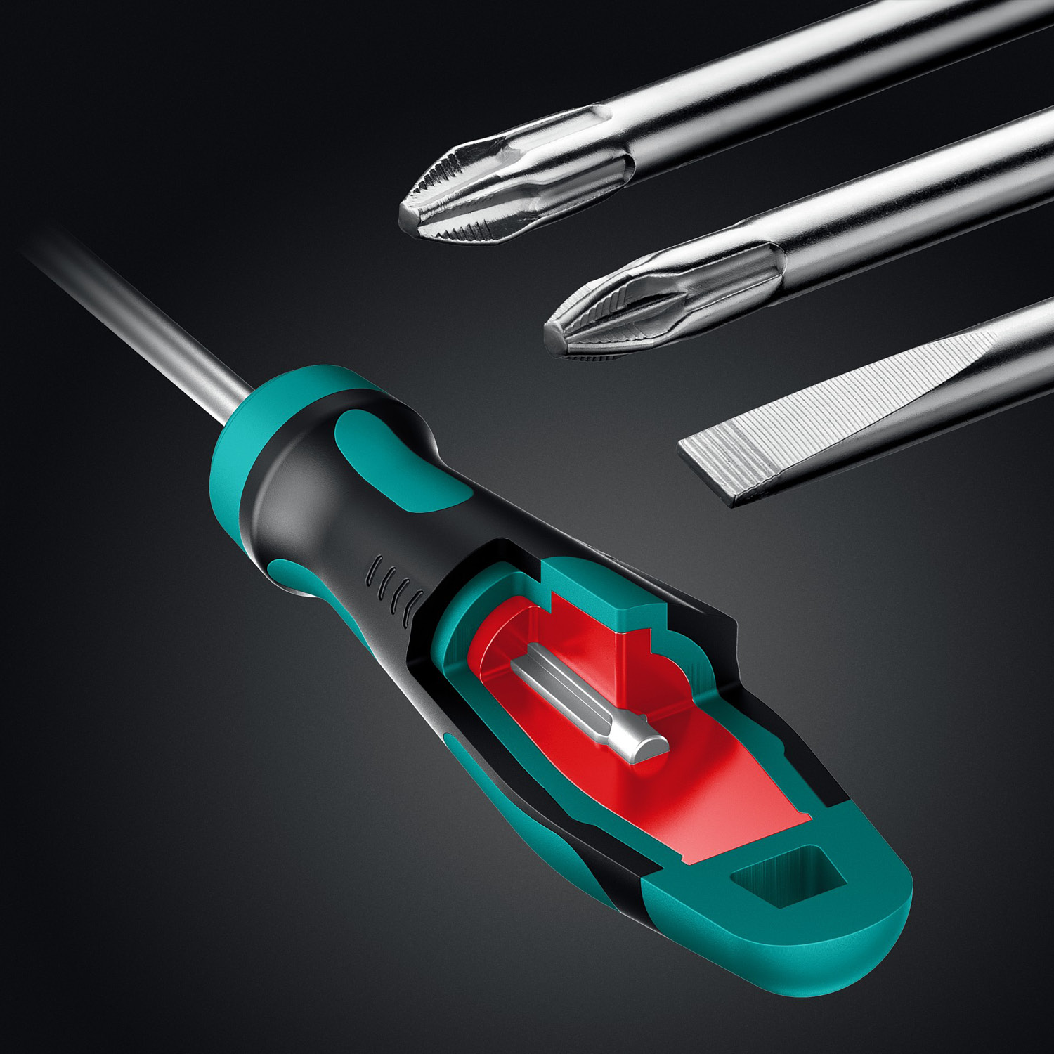 KRAFTOOL GRAND-99, 99 предм., (1/2″+1/4″), Универсальный набор инструмента (27978-H99) — фото 10