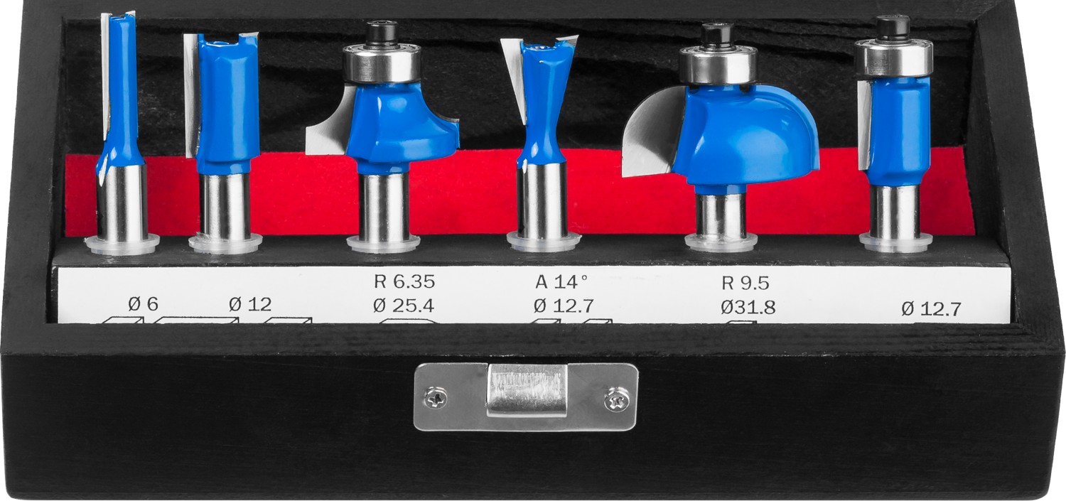 ЗУБР 6 шт, набор профильных фрез по дереву, Профессионал (28795-H6) — фото 3