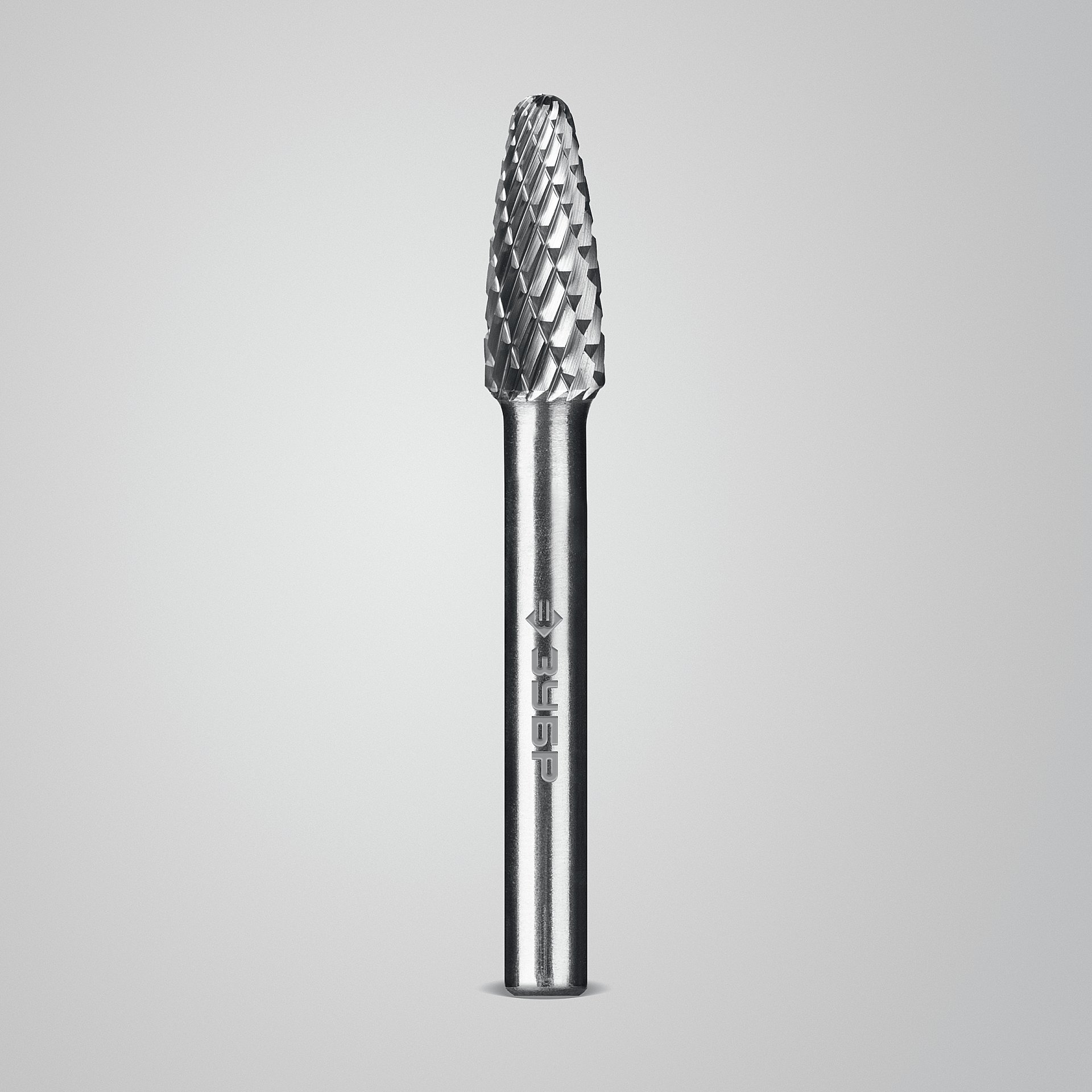 ЗУБР 8х20 мм, тип F (парабола с закругленным углом, радиус 2.0 мм), хв-к 6 мм, твердосплавная борфреза, ПРОФЕССИОНАЛ (28805-8-20) — фото 3