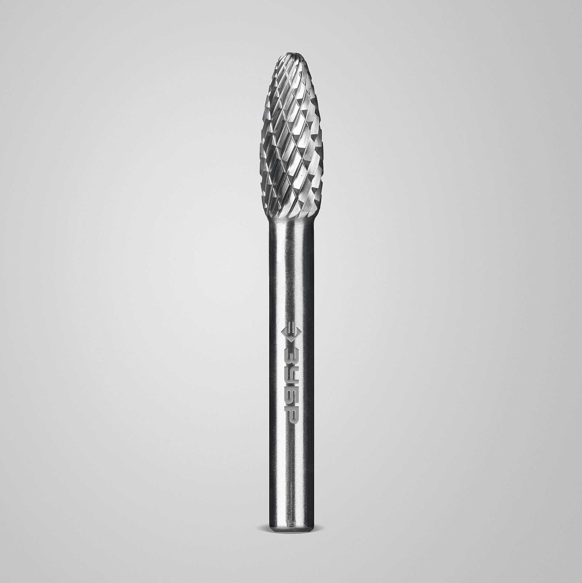 ЗУБР 8х20 мм, тип H (пламя, радиус 1.5 мм), хв-к 6 мм, твердосплавная борфреза, ПРОФЕССИОНАЛ (28807-8-20) — фото 3