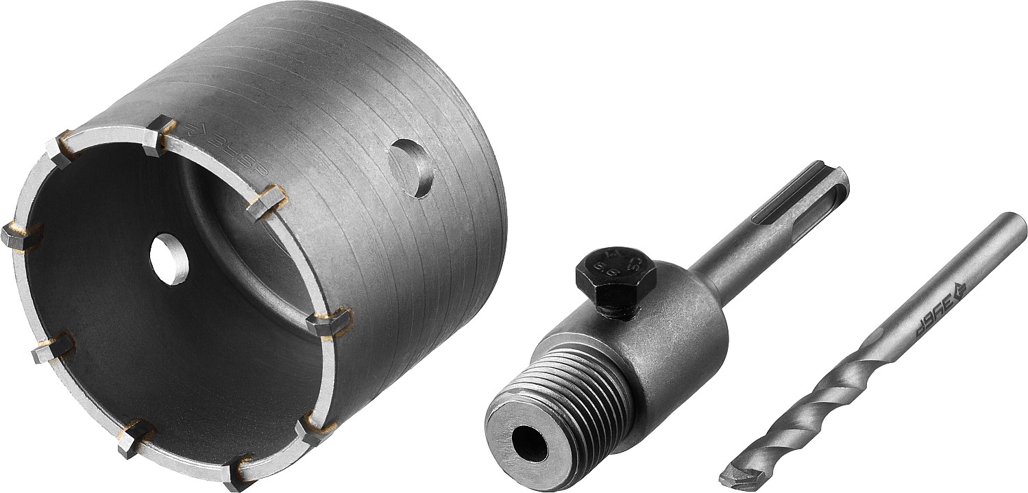 ЗУБР 73 мм, SDS - Plus, 9Т, коронка по бетону с оснасткой (29211-73) — фото 3