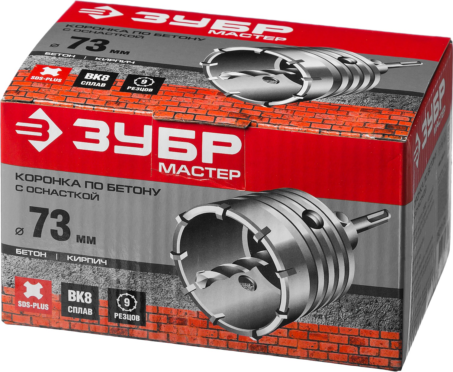 ЗУБР 73 мм, SDS - Plus, 9Т, коронка по бетону с оснасткой (29211-73) — фото 4