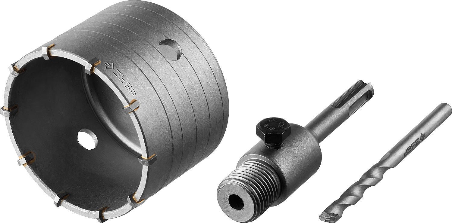 ЗУБР 80 мм, SDS - Plus, 10Т, коронка по бетону с оснасткой (29211-80) — фото 3