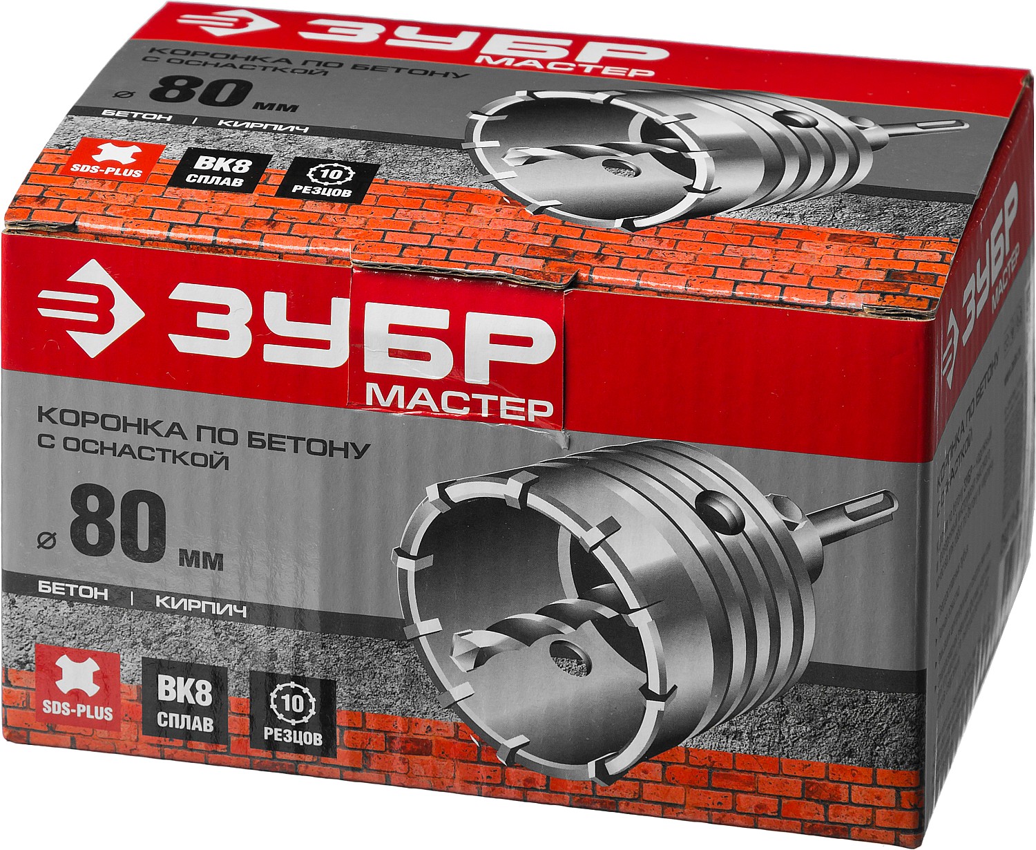 ЗУБР 80 мм, SDS - Plus, 10Т, коронка по бетону с оснасткой (29211-80) — фото 4