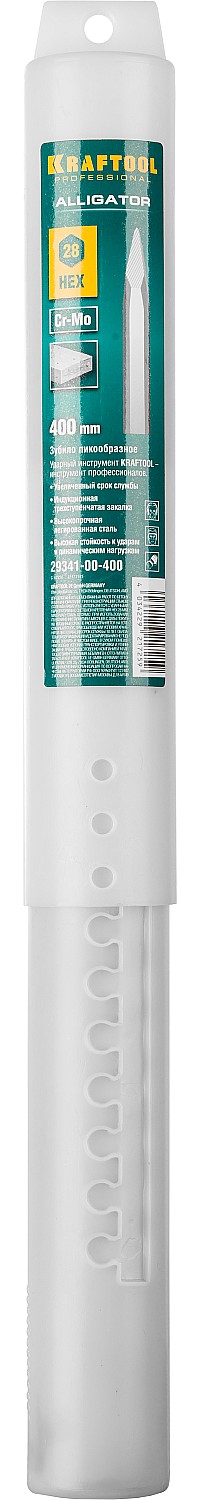 KRAFTOOL ALLIGATOR, 400 мм, HEX 28, пикообразное зубило (29341-00-400) — фото 4