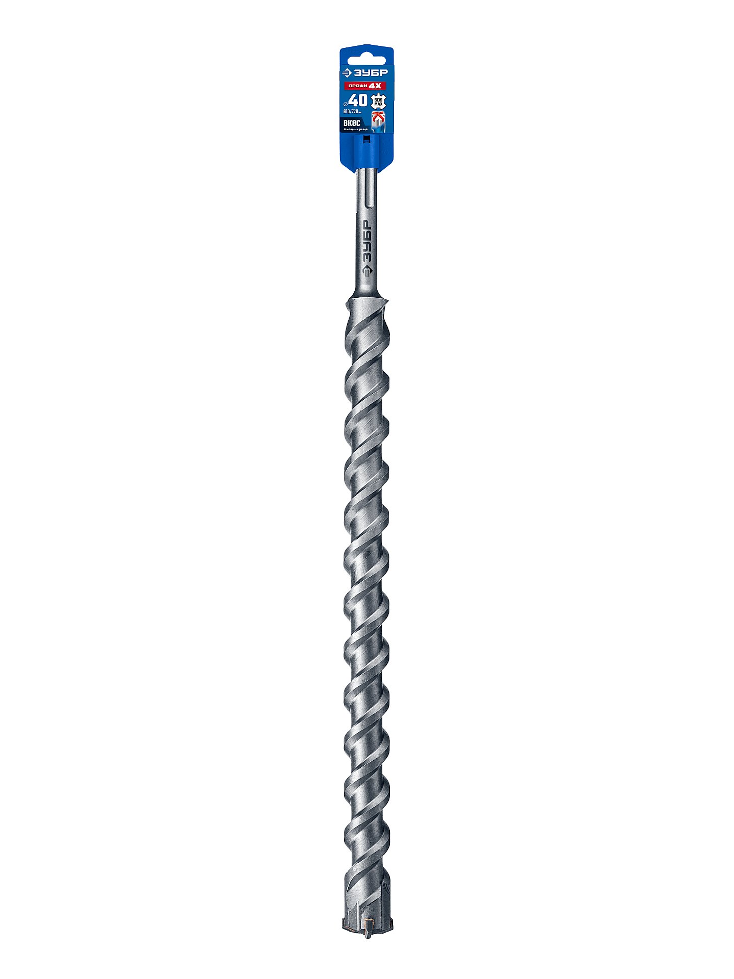 ЗУБР ПРОФИ-4Х 40x610/720 мм, SDS-max бур, ПРОФЕССИОНАЛ (29350-610-40)