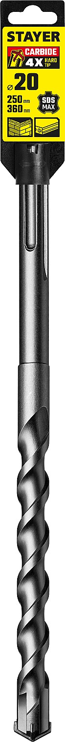 STAYER Hercules-4Х, 20 x 250/360 мм, SDS-max бур, Professional (29370-250-20) — фото 4