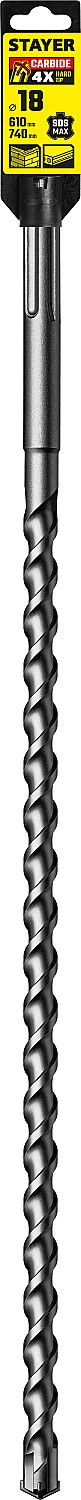 STAYER Hercules-4Х, 18 x 610/740 мм, SDS-max бур, Professional (29370-610-18) — фото 4