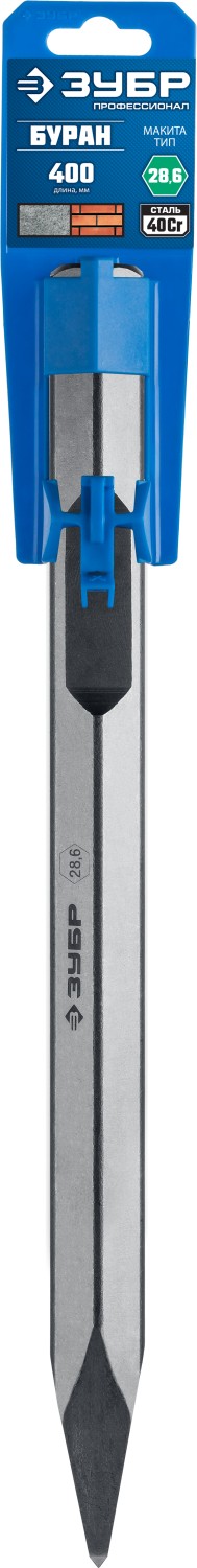 ЗУБР БУРАН, 400 мм, HEX 28, пикообразное зубило (29380-00-400) — фото 6