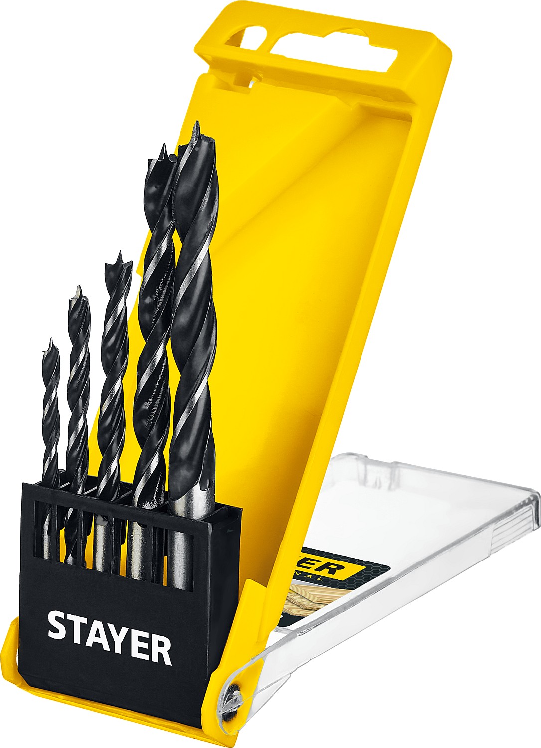 STAYER M-type, 5 шт: 4-5-6-8-10 мм, набор сверл спиральных по дереву (2942-H5) — фото 2