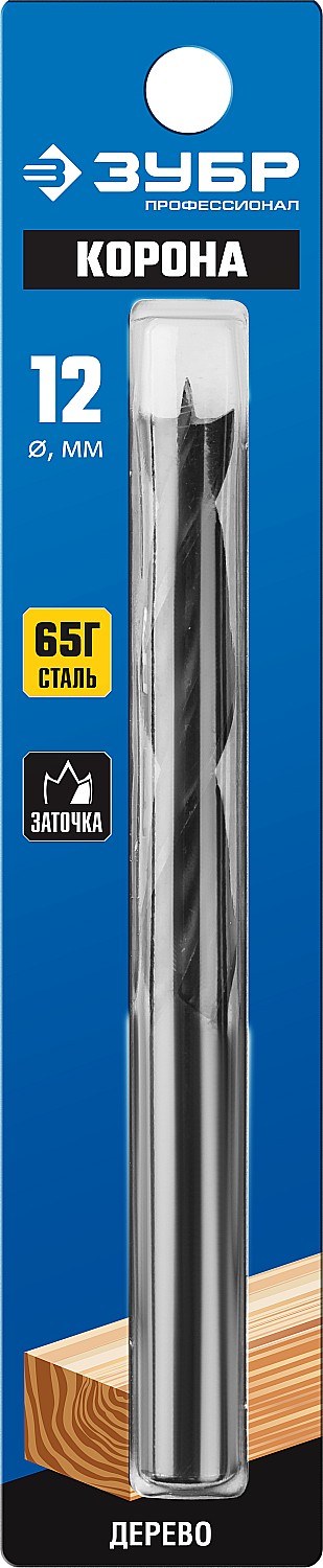 ЗУБР d 12 x 140/85 мм, М-образная заточка, спиральное сверло по дереву, Профессионал (29421-140-12) — фото 2